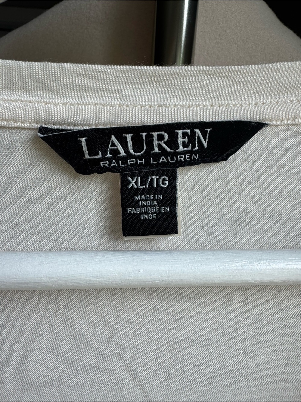 Ralph Lauren Cream Short-Sleeve Embroidered Crest Tee - Picture 2 of 4